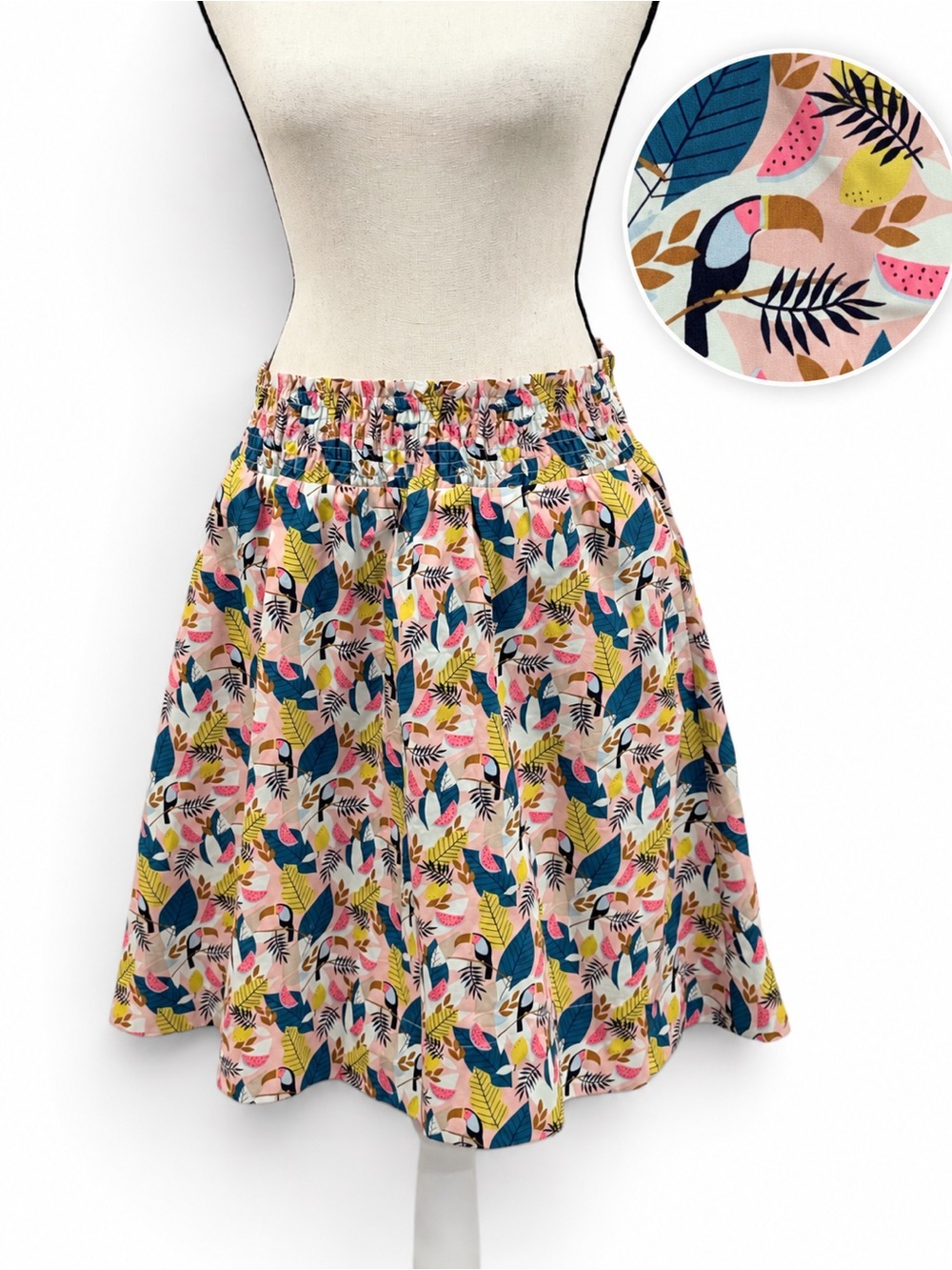 Rare Boden NWT Georgia skirt toucan print novelty
